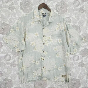 Tommy Bahama Mens Floral Hawaiian Button-Up Shirt XL 100% Rayon Short‎ Sleeve
